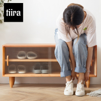 迪玛森推拉门鞋柜家用门口可坐式入门北欧风原木进门矮鞋架换鞋凳