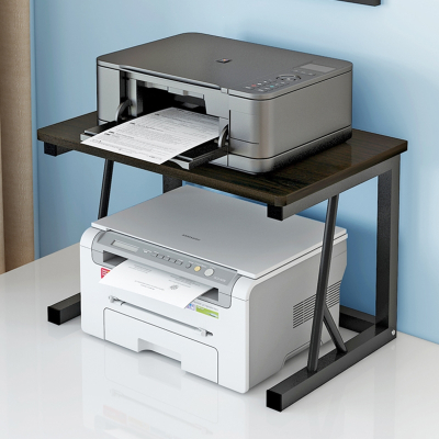 洛滑小型打印机架子桌面双层复印机置物架多功能办公室桌上主机收纳架