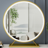 迪玛森梳妆镜智能充电镜子化妆镜台式led灯带补光网红ins轻奢发光梳妆台桌面镜