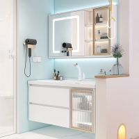 迪玛森浴室柜组合现代简约轻奢卫生间陶瓷一体盆洗漱台洗脸洗手盆智能镜