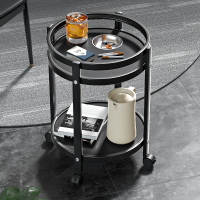 麻将机茶洛滑几双层棋牌室专用烟缸茶水架麻将桌边几茶水桌轻奢圆茶几