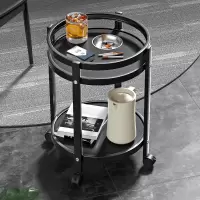 麻将机茶洛滑几双层棋牌室专用烟缸茶水架麻将桌边几茶水桌轻奢圆茶几