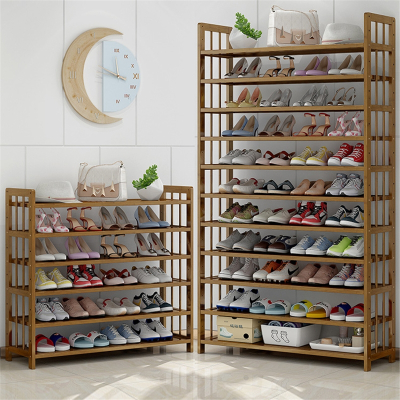 鞋架家用洛滑门口多层简易结实的防尘鞋柜经济型收纳竹鞋架子