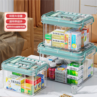 多层小药箱洛滑家庭装药品收纳盒医药箱家用大容量收纳箱大号药盒