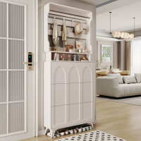 奶油风超薄翻斗鞋柜家用迪玛森门口室内收纳神器省空间玄关一体简易鞋架