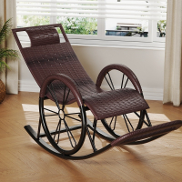 摇摇椅大人躺椅阳台休闲午休午睡逍遥椅迪玛森老人专用藤椅懒人靠背摇椅
