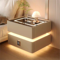 智能床头柜带灯迪玛森轻奢高级感卧室床边收纳柜简约现代小柜子