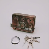 9219连体锁简易锁回固外装门锁老式防盗门锁地下室门锁储藏间门锁