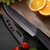 黑刃款(含刀套)|5.0英寸陶瓷水果刀家用厨房小瓜果刀陶瓷刀便携锋利带刀套