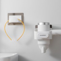 风筒架+T型挂钩|免打孔卫生间电吹风架壁挂吹风机收纳架吹风机架子浴室风筒置物架