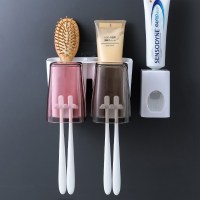 两杯款+挤牙膏器|卫生间潘多拉牙刷置物架创意潘拉多收纳盒免打孔壁挂墙式牙具套装