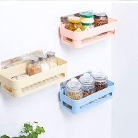 1个[三角形] 北欧蓝|浴室免打孔挂墙吸壁式置物架卫生间用品用具放洗发水沐浴露的架子