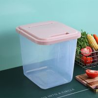 粉色30斤翻盖(送米杯)|家用塑料透明米箱厨房带盖米桶防潮防虫揭盖米桶面粉杂粮存放米缸