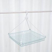 北欧绿 单层|晒衣篮单双多层晒衣网格可折叠晒袜子内衣毛衣服防变形平铺晾衣架