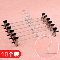 家用防滑西裤撑裤夹子收纳多功能无痕挂裤子衣架裙子挂裤架不锈钢