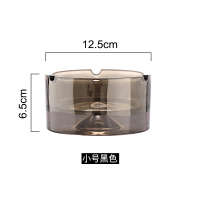 烟灰色小号|欧式奢华水晶玻璃烟灰缸创意时尚烟缸办公室客厅装饰摆件大号