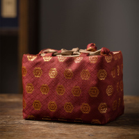 樱花漫舞(中国红)一壶两杯|中式 复古 云锦一壶两杯便携收纳袋茶具旅行收纳包 可