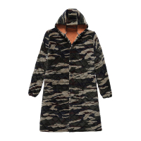 冬季新款男士加绒加厚棉衣罩衣围裙工作服防护保暖衣居家罩衣睡衣