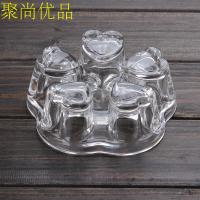 透明大号心座冲量款|耐热玻璃茶具心形底座泡茶杯加热器蜡烛保温烛台玻璃恒温花茶
