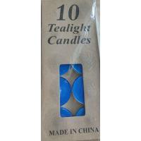 10颗1盒蓝色14克蜡烛共2盒|耐热玻璃茶具心形底座泡茶杯加热器蜡烛保温烛台玻璃恒温花茶