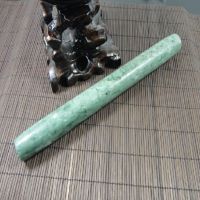 绿色|汉白玉擀面杖米黄玉饺子皮滚轴 玉石棍石头擀面杖玉石擀面杖