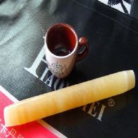 巧克力色|汉白玉擀面杖米黄玉饺子皮滚轴 玉石棍石头擀面杖玉石擀面杖