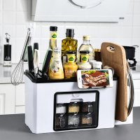 厨房调料置物架台面油盐酱醋收纳多功能刀架调料盒套装家用组合装