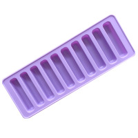 浅紫色|10连巧克力棒长条形手指饼干模不粘曲奇冰格冰块硅胶蛋糕烘焙模具