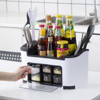 厨房用品置物架筷子收纳刀架调料盒储物架子调味多功能家用小百货