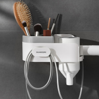 免打孔吹风机置物架卫生间电吹风机收纳架子壁挂浴室风筒挂架支架