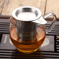 清益单柄304茶漏+大龙胆公道杯|304不锈钢茶漏茶具配件 创意双耳茶叶过滤泡茶器 茶过滤网茶漏斗