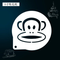 [大嘴猴]6寸喷花模|蛋糕喷花模具印花模糖粉筛咖啡提拉米苏喷花模6寸8寸烘焙工具