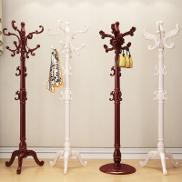 实木衣架简易家用挂衣服的架子收纳神器衣帽架卧室内落地单杆立式