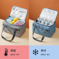 日式大容量保温袋 铝箔加厚外出饭盒袋子上班族带饭便当袋手提包