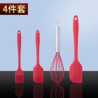 烘焙4件套/打蛋器组合|大号硅胶刮刀油刷铲子家用打蛋器耐高温制做蛋糕奶油抹刀烘焙工具