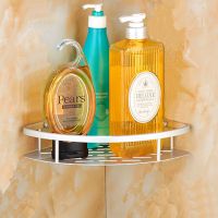 免打孔 防割手单层三角|卫生间置物架浴室置物架太空铝三角置物架卫浴五金挂件