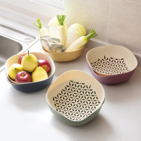 塑料双层沥水篮洗菜盆厨房洗菜篮子客厅果盘家用创意水果盆