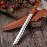 不锈钢长款水果刀瓜果刀加厚锋利超快切西瓜片鱼割蜂蜜屠宰削烤肉