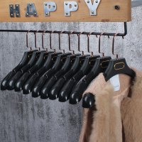 服装店塑料衣架加厚手感漆西装大衣磨砂无痕裤夹挂晾衣架子