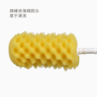 婴儿宽口玻璃塑料奶瓶刷旋转海绵奶嘴刷子宝宝泡棉清洁刷