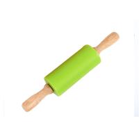 小号绿色|硅胶擀面杖滚轴不粘面粉棍饺子棍烘焙工具橡皮泥教学儿童幼儿园