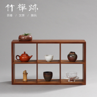 茶杯架子茶具收纳架竹制博古架小茶壶实木展示格子架置物架