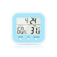 [简约款]带时间日期记忆功能|电子温度计家用精准室内温湿度计婴儿温表高精度带闹钟