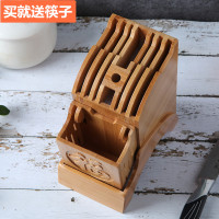楠竹菜刀架放刀具架子厨房用品多功能收纳架实木刀座筷子笼置物架