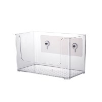 [1只装]♥透明色●北欧风●免打孔●沥水型|免打孔浴室卫生间置物架柜壁挂厕所洗发水化妆品墙上收纳整理塑料