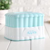 长方形-蓝色小号[不带牙签筒]|家用简约桌面纸巾盒带牙签筒创意抽纸盒餐巾纸盒饭店餐馆用纸巾盒