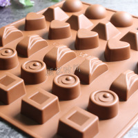 diy巧克力模具 30连多种图形巧克力硅胶磨具 多款硅胶蛋糕模