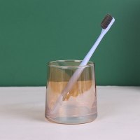 琥珀色/单杯|北欧可爱洗漱杯轻奢网红玻璃漱口杯一家三口刷牙杯家用情侣牙缸杯