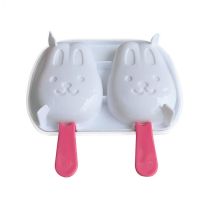 卡通迷你兔+2循环棒[儿童款]|6孔雪糕模老冰棍冰棒模具冰棍自制雪糕模具无味家用蛋糕模具