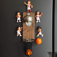 米白色白5+篮球起瓶+2球|篮球开瓶器冰箱贴灌篮高手啤酒起瓶器樱木花道立体磁贴磁吸酒起子